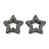 Star Shape Polymer Clay Rhinestone Beads CLAY-NH0001-06L-1
