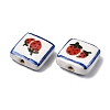 Fruits Hand Painted Handmade Porcelain Beads LAMP-D303-06E-05-2