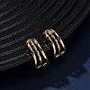 Brass Triple C-Shaped Cuff Earrings EJEW-D332-05E-G-1