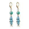 Alloy Fish Dangle Leverback Earrings EJEW-JE05639-4