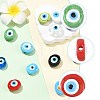 12Pcs 12 Colors Handmade Evil Eye Lampwork Beads LAMP-FS0001-76-2