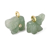Natural Green Aventurine Carved Pendants G-H357-01G-09-2