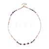 Mixed Gemstone & Natural Freshwater Pearl Beaded Necklaces NJEW-JN06468-01-3