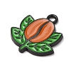 Coffee Alloy Enamel Pendants ENAM-I089-01B-03-2