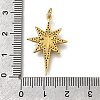 Brass Micro Pave Clear Cubic Zirconia Pendants ZIRC-I070-087G-3