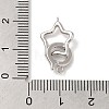 Rhodium Plated 925 Sterling Silver Fold Over Clasps STER-G038-10P-3