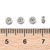 SHEGRACE Brass Micro Pave Clear Cubic Zirconia Spacer Beads XGRQ1U564-307P-3