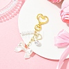 Brass & ABS Plastic Imitation Pearl Pendant Decorations HJEW-YW00398-4