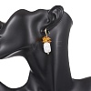 Natural Amber Dangle Earrings EJEW-JE07055-5