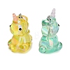 Transparent Acrylic & Brass Pendants AC-CBA6BCC-10-2