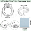 10Pcs 925 Sterling Silver Twister Clasp STER-BBC0007-45A-2