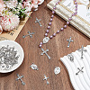 24Pcs 4 Styles Tibetan Style Religion Alloy Virgin Chandelier Component Links FIND-SC0024-31-4