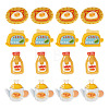 40Pcs 4 Styles Afternoon Tea Theme Opaque Resin Cabochonss RESI-TA0004-92-2