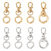 10Pcs 2 Colors Alloy Swivel Snap Hook Clasps & 10Pcs 2 Colors Alloy Spring Gate Rings Findings Kits FIND-TADJ0001-25-1