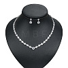 Brass Cubic Zirconia Jewelry Sets FS-WG75FBD-01-1