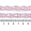 Opaque Solid Color Electroplate Glass Beads Strands EGLA-N013-J8mm-B01-4