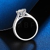 925 Sterling Silver Rhinestones Finger Rings for Women WGFFDD0-31-4