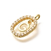 Brass Micro Pave Cubic Zirconia Pendants ZIRC-P123-01G-G01-2