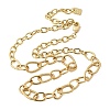 Brass Teardrop Link Chain Necklaces NJEW-L013-14G-4