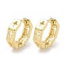 Hollow Cross Brass Hoop Earrings EJEW-Z102-41G-4