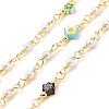 Glass Pearl & Flower Beaded Chains CHC-C003-06G-1
