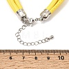 Microfiber Leather Multi-strand Cord Bracelets Makings FB-CBA983F-01P-14-3