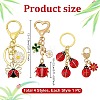 4Pcs Alloy Enamel Keychains KEYC-PH01632-2