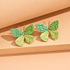 Butterfly Alloy & Raffia Stud Earrings FS-WG27EBF-05-1