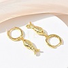 Brass Hoop Dangle Earrings for Women EJEW-A167-16G-3