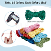 10 Bgas 10 Colors 15M Korean Waxed Polyester Cord YC-PH0001-55-2