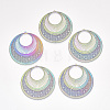 Ion Plating(IP) 304 Stainless Steel Filigree Pendants STAS-S108-42-1