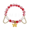 Alloy Butterfly Charm Bracelets BJEW-JB14139-01-3