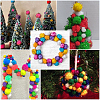 32Pcs Faux Fur Soft Sequins Pompom Ball DIY-SC0033-96B-5