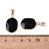 Natural Black Onyx(Dyed & Heated) Pendants G-N349-04A-G-3