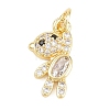Brass Micro Pave Cubic Zirconia Pendants KK-D258-12G-1