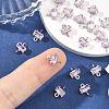 SHEGRACE Brass Pave Cubic Zirconia Rectangle Connector Charms XGRQ2O378-438B-P-5