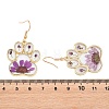 Alloy & Dried Flower Dangle Earrings AL-Z001-06G-5