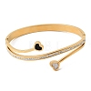 304 Stainless Steel Hinged Bangles for Women BJEW-D408-17G-2