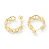 Brass Stud Earrings EJEW-H125-15G-2