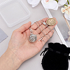 Brass Empty Bead Cage Pendant Decorations HJEW-PH02505-3