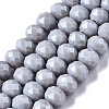 Electroplate Glass Beads Strands EGLA-A034-P6mm-A16-1