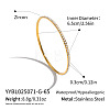304 Stainless Steel Rhinestone Plain Bangles for Women AF6999-2-2