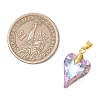Electroplated Transparent Glass Pendants PALLOY-JF05156-01-2