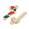 Christmas Alloy Enamel Pendants FIND-I067-02KCG-13A-2