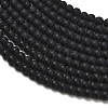 Frosted Natural Black Agate(Dyed & Heated) Beads Strands G-C289-B04-4mm-3
