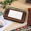 Wood and Iron Desktop Tissue Storage Holder AJEW-WH0410-106-5