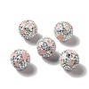 Polymer Clay Rhinestone Beads RGLA-D050-02F-2