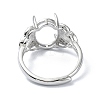 Adjustable 925 Sterling Silver Ring Components STER-K179-30P-3