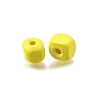 Spray Painted Wooden Beads WOOD-P021-01A-27-2
