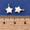 925 Sterling Silver Textured Star Charms STER-K188-09A-S-3